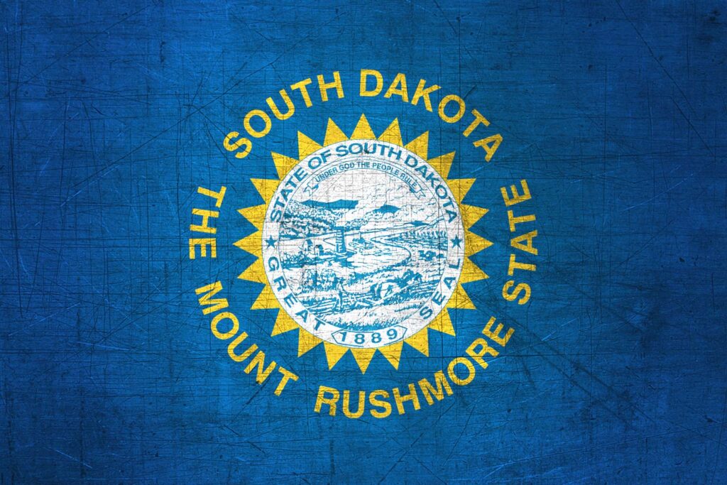 South Dakotan Flag Metal