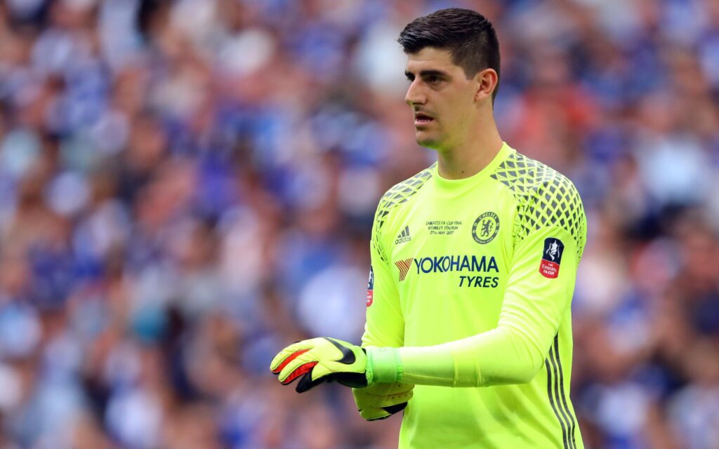 Download wallpapers k, Thibaut Courtois, footballers, Chelsea FC
