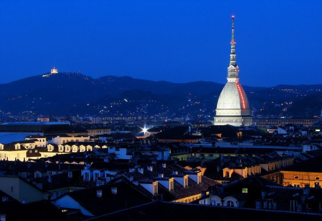 Skyline Turin City At Night 2K Wallpapers Wallpaper Photo Backgrounds For