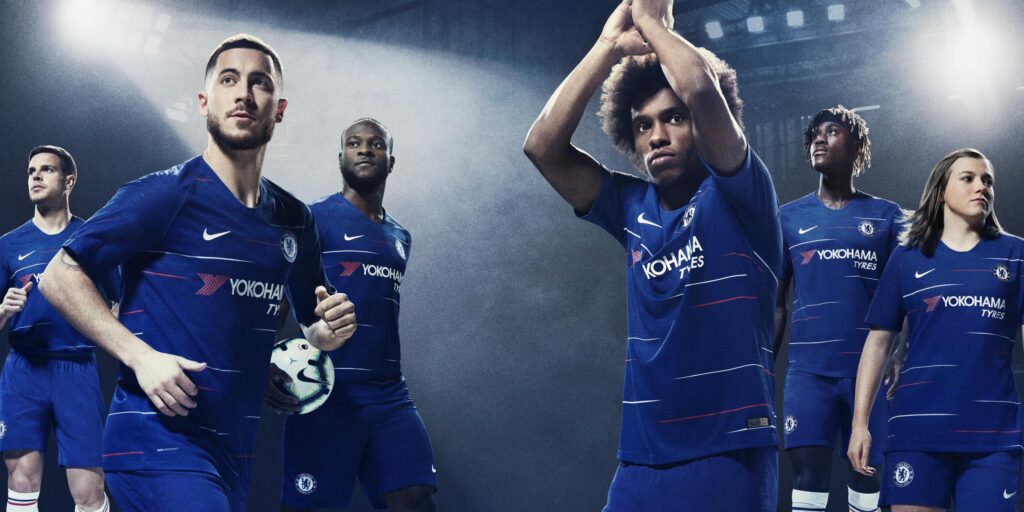 New Chelsea kit Eden Hazard, Willian and Fran Kirby unveil