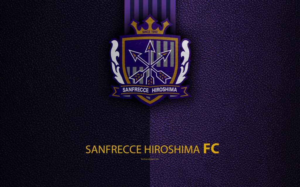 Download wallpapers Sanfrecce Hiroshima FC, k, logo, leather