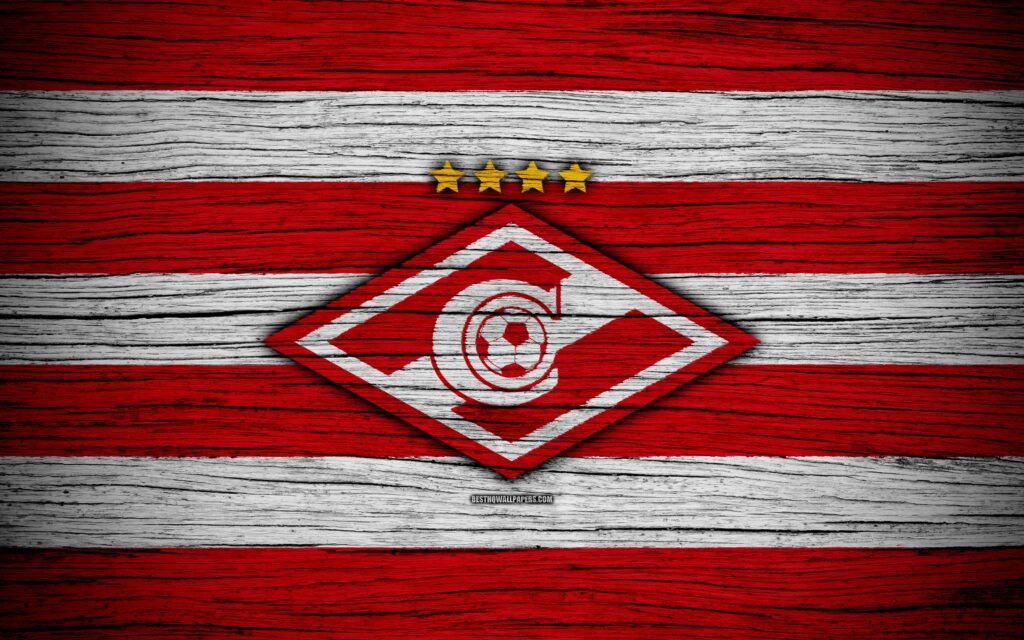 Download wallpapers FC Spartak Moscow, k, wooden texture, Russian