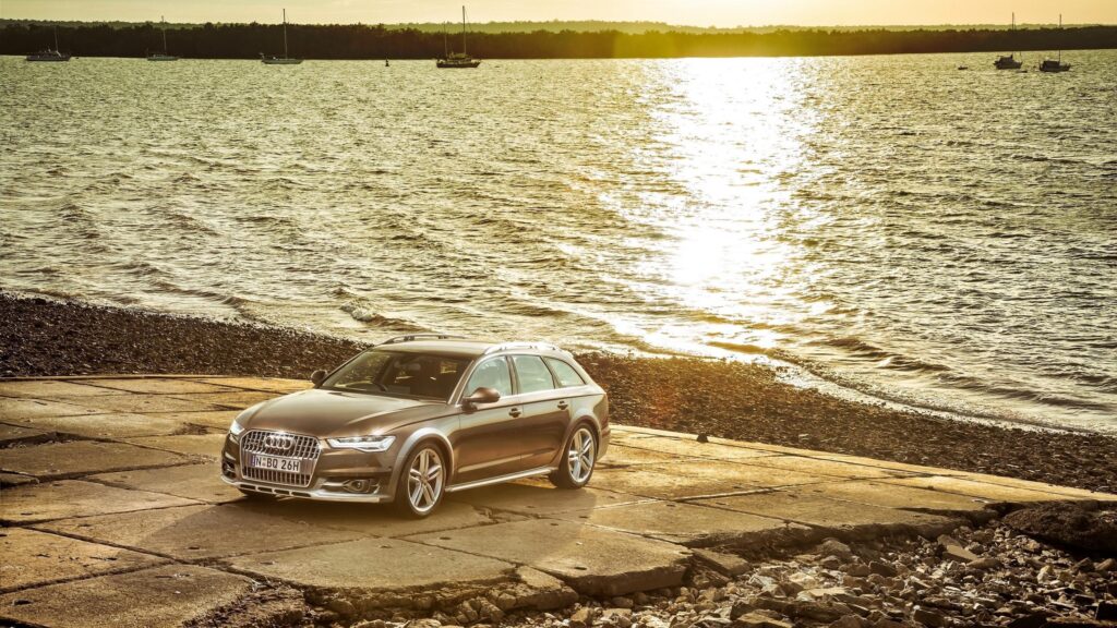 Download wallpapers audi, a, allroad, side view widescreen