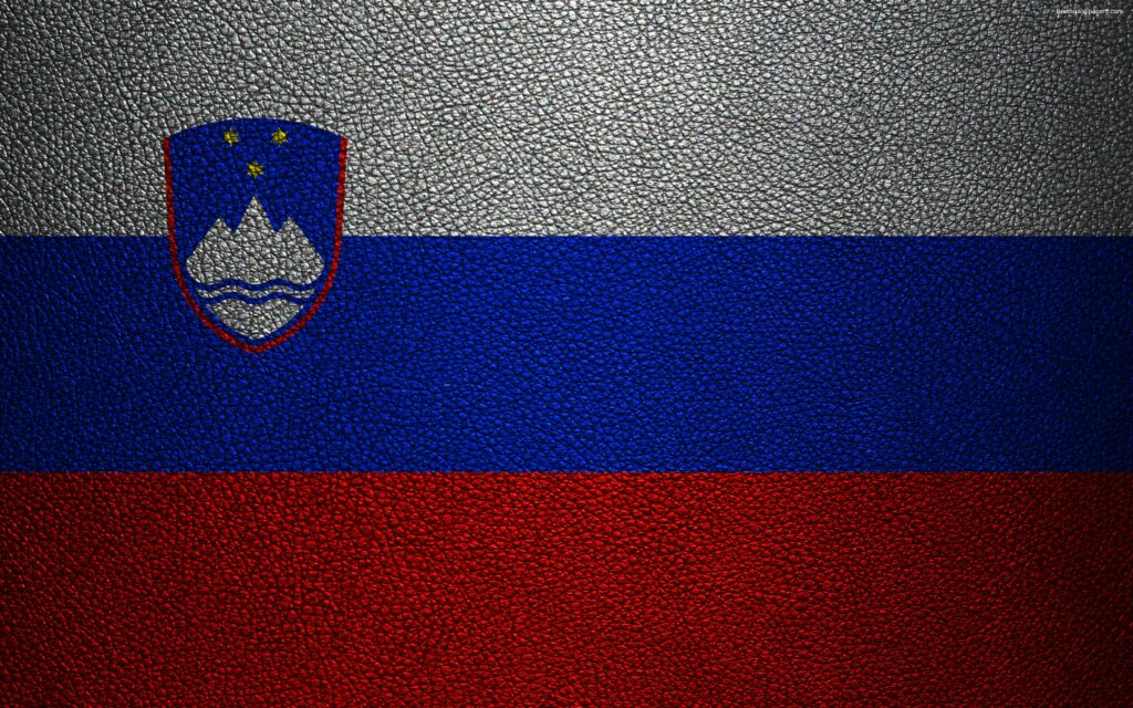 Download wallpapers Flag of Slovenia, k, leather texture, Slovenian