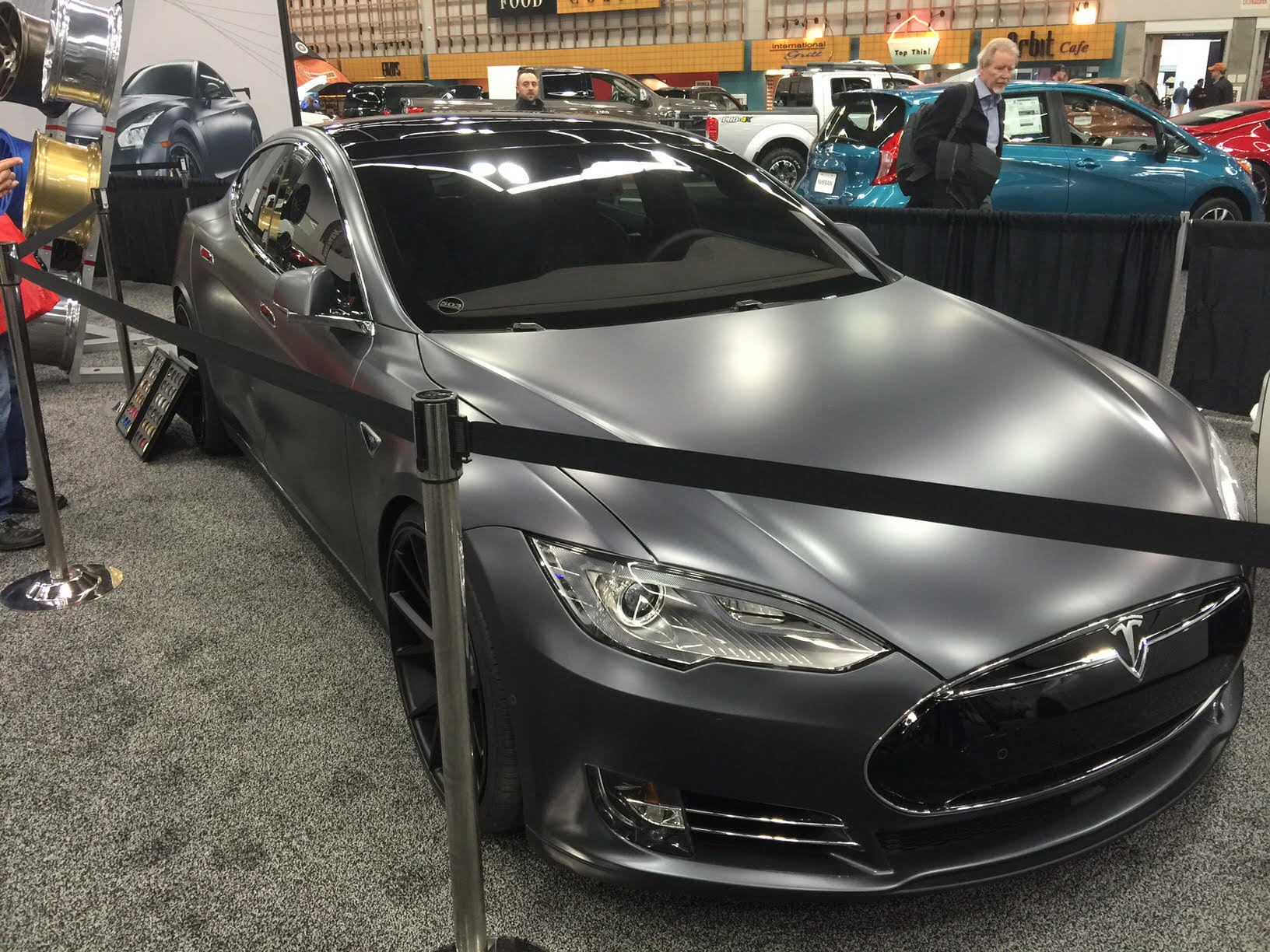 Tesla Model S tricked out by Motoring at the Portland Auto