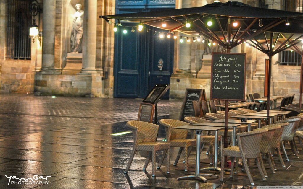 Cafe, Bordeaux, France ❤ K 2K Desk 4K Wallpapers for