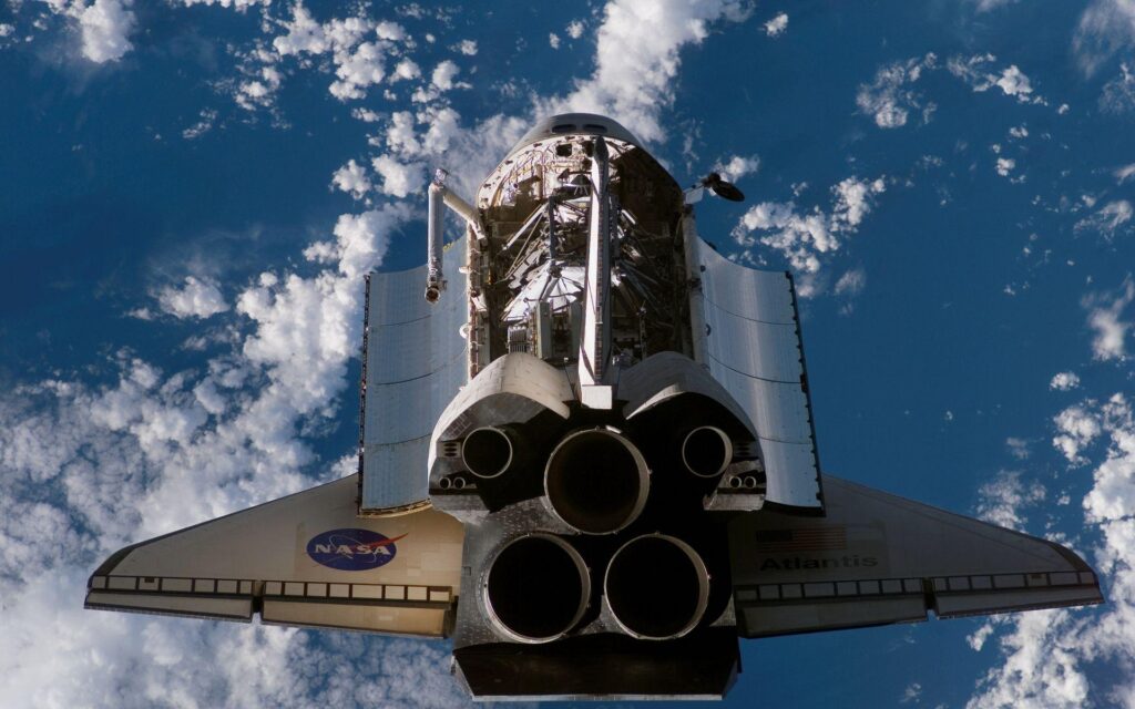 Ships rockets Space Shuttle Atlantis NASA vehicles skyscapes