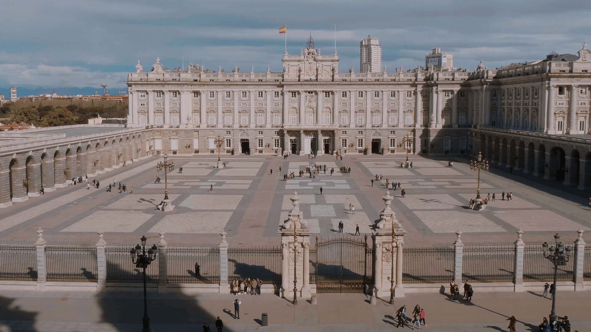 The Royal Palace in Madrid called Palacio Real Stock Video Footage