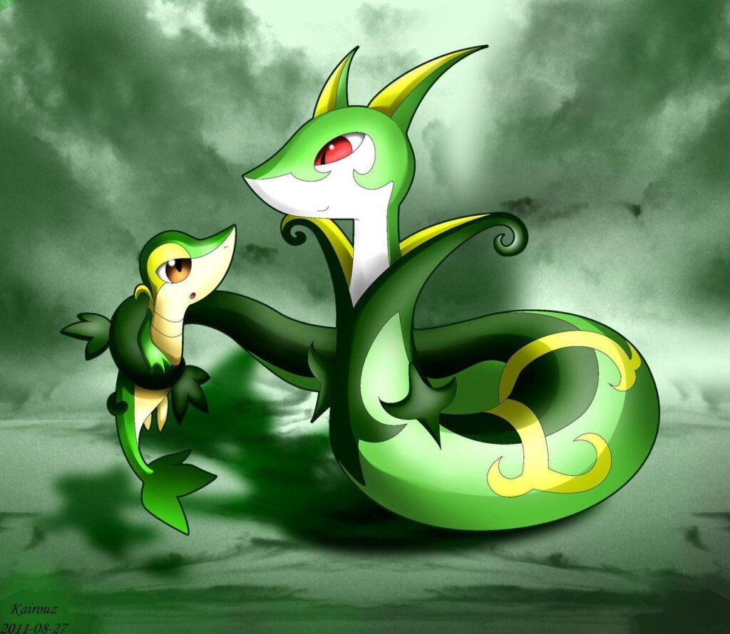 Snivy And Serperior by KairouZ