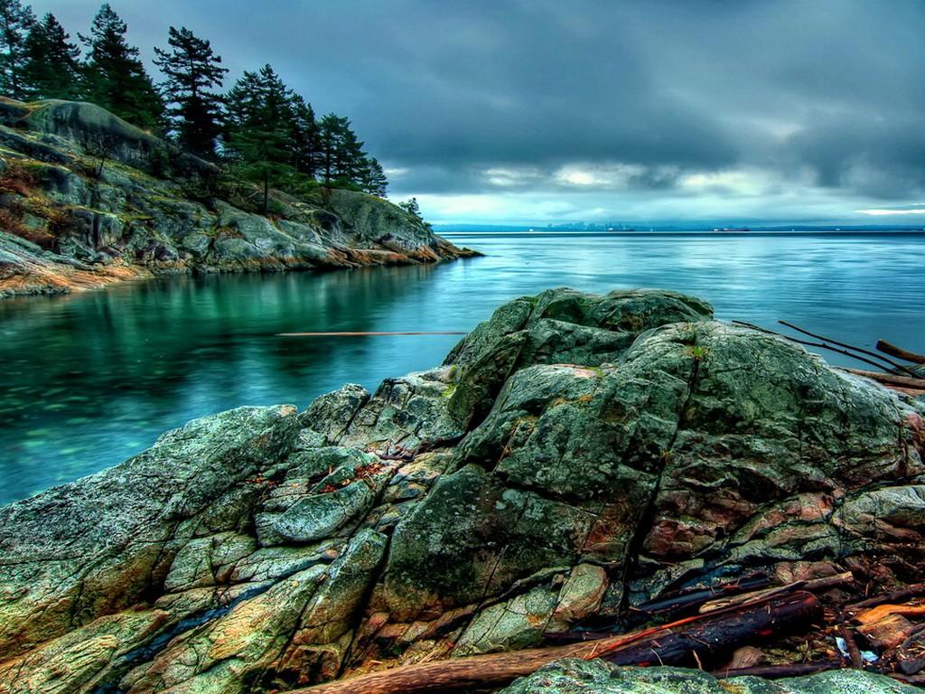 Rivers Beautiful Clouds Vancouver Plants River Lake Calm