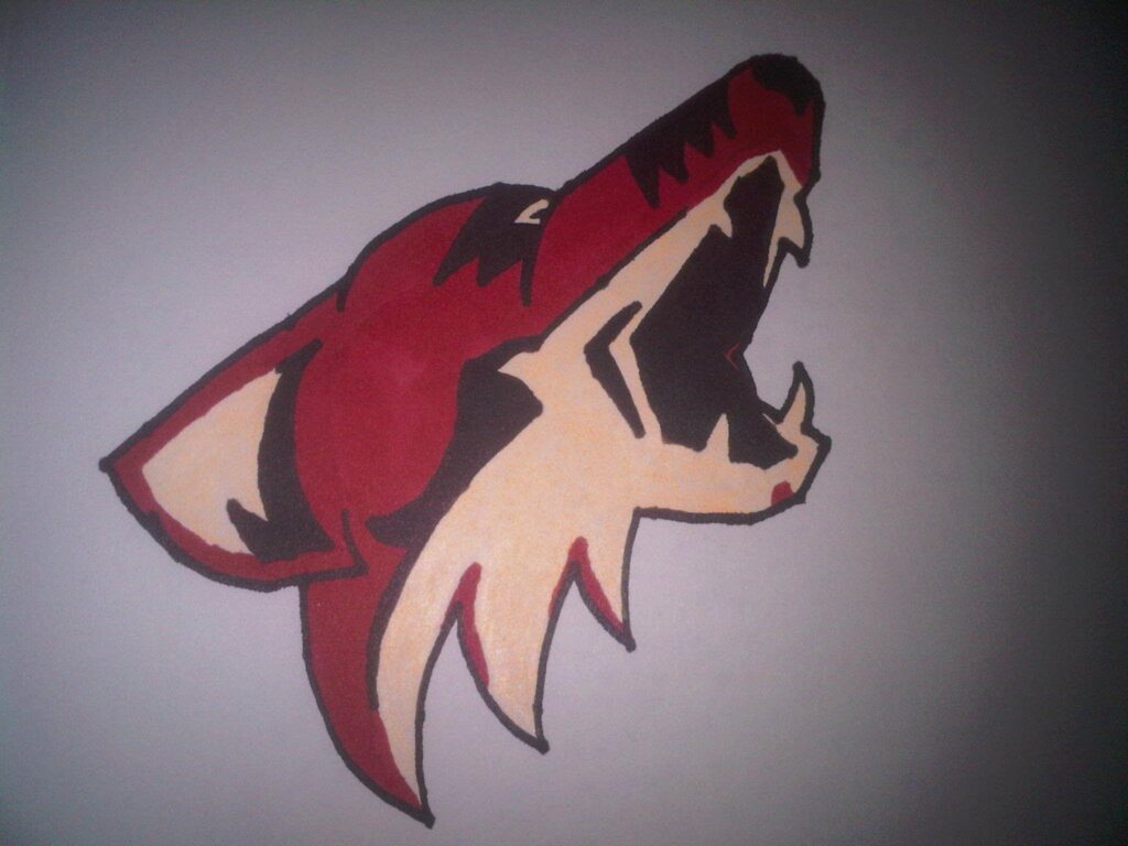 How to Draw the Phoenix Coyotes logo