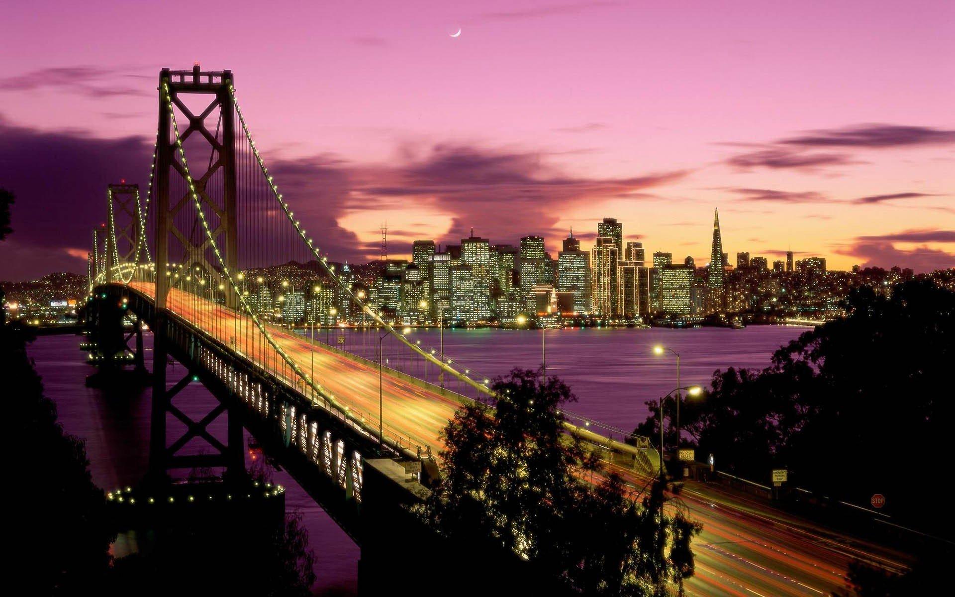 Oakland bay bridge san francisco cityscape wallpapers and backgrounds
