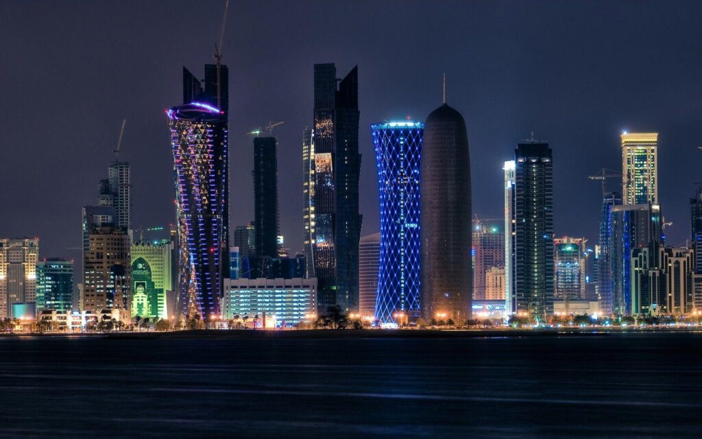 Qatar Tag wallpapers Magnificent Night Cityscape Doha Qatar