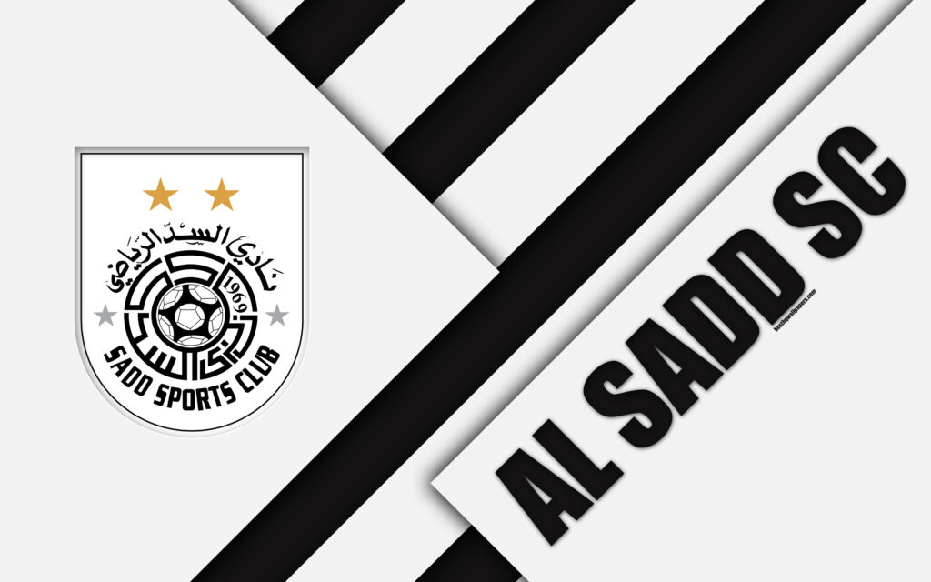 Download wallpapers Al Sadd SC, k, Doha, Qatar, black and white