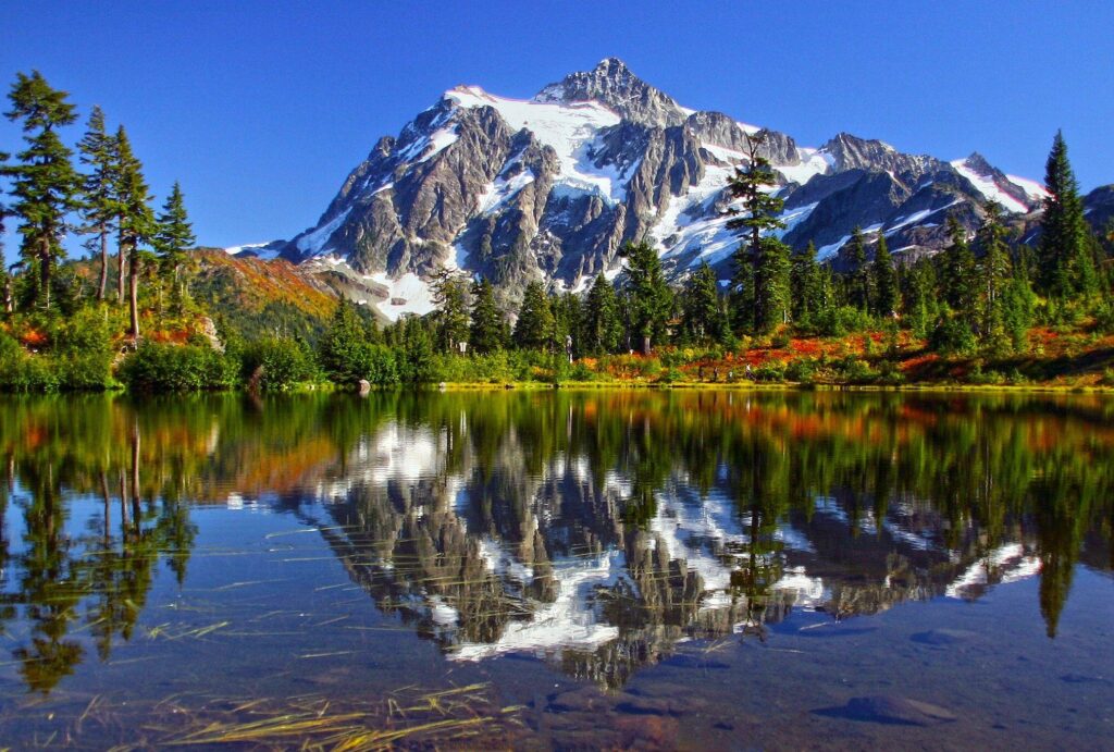 Mountains Mount Shucksan Cascades National Park Washington Mt