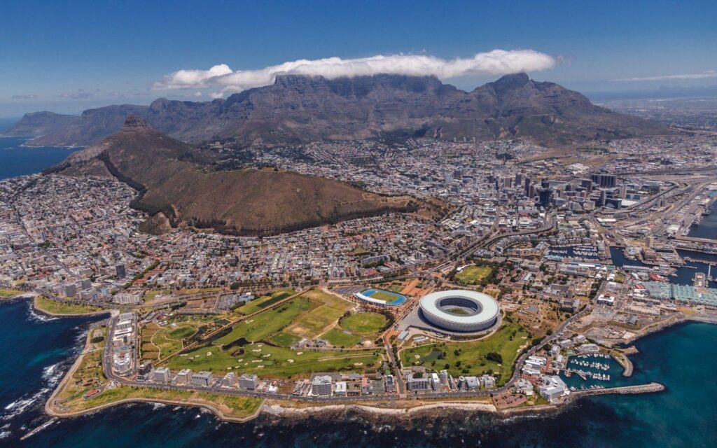 Cityscape, Landscape, Stadium, Cape Town, Table Mountain