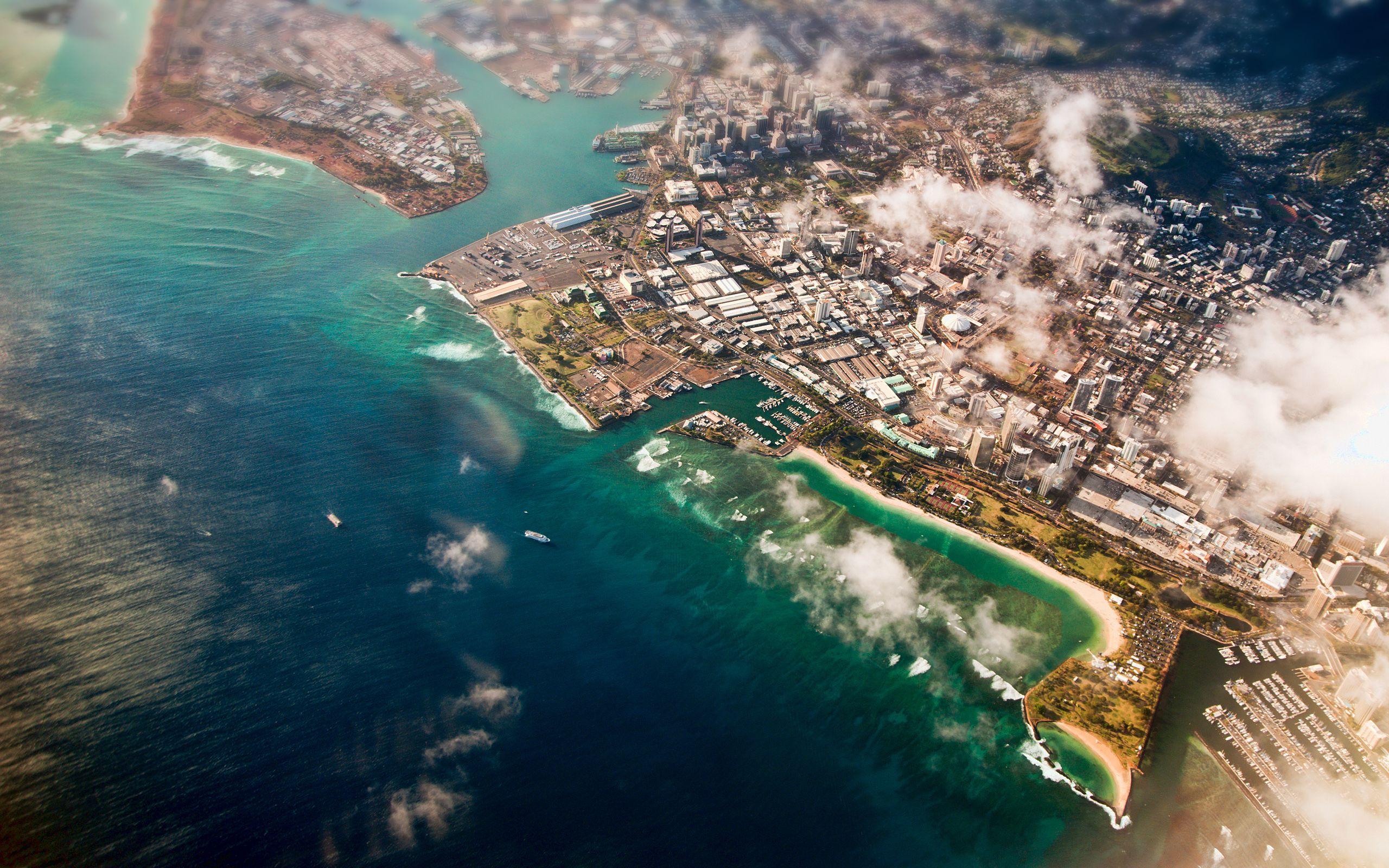 Aerial View of Honolulu Hawaii wallpapers