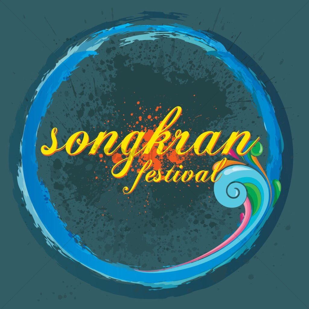Songkran festival backgrounds Vector Wallpaper