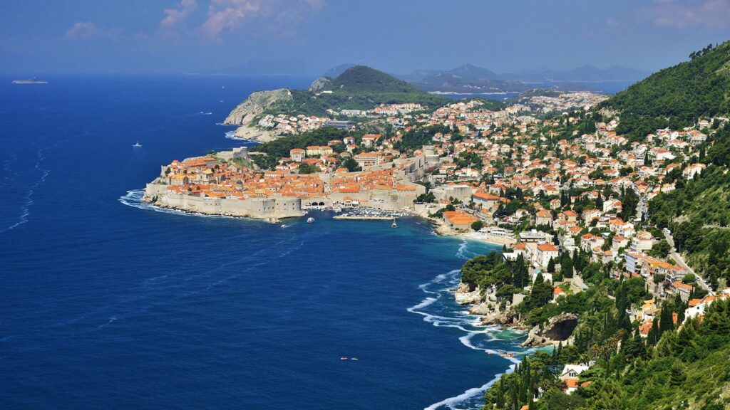 Wallpapers Croatia Dubrovnik Sea Cove Coast From above