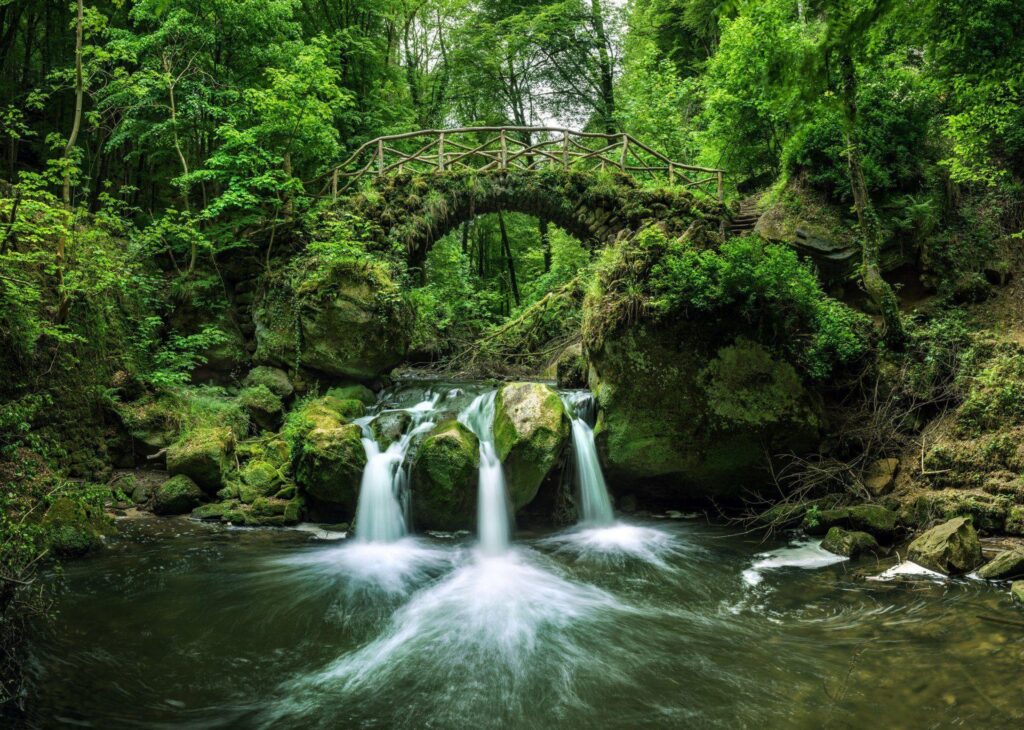 Schiessentmpel black ernz river mullerthal luxembourg black ernz