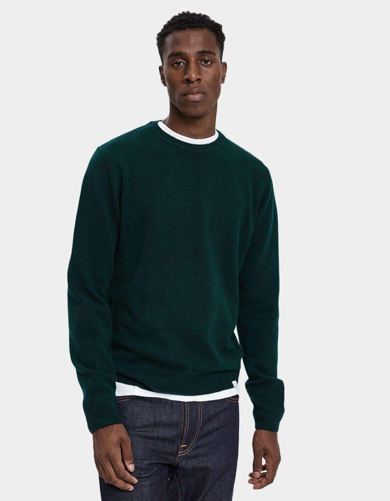 Norse Projects | Sigfred Lambswool Sweater in Quartz Green