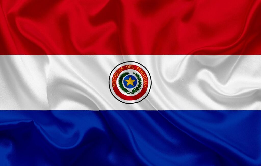 Wallpapers background, flag, coat of arms, fon, flag, Paraguay