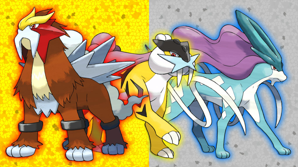 Entei, Raikou and Suicune Wallpapers by Glench