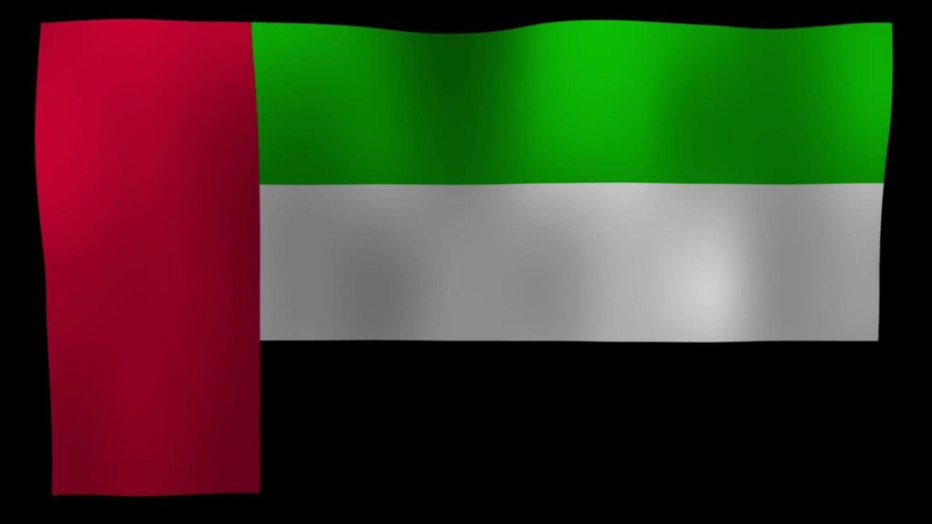 The United Arab Emirates Flag K Motion Loop After Effects Template