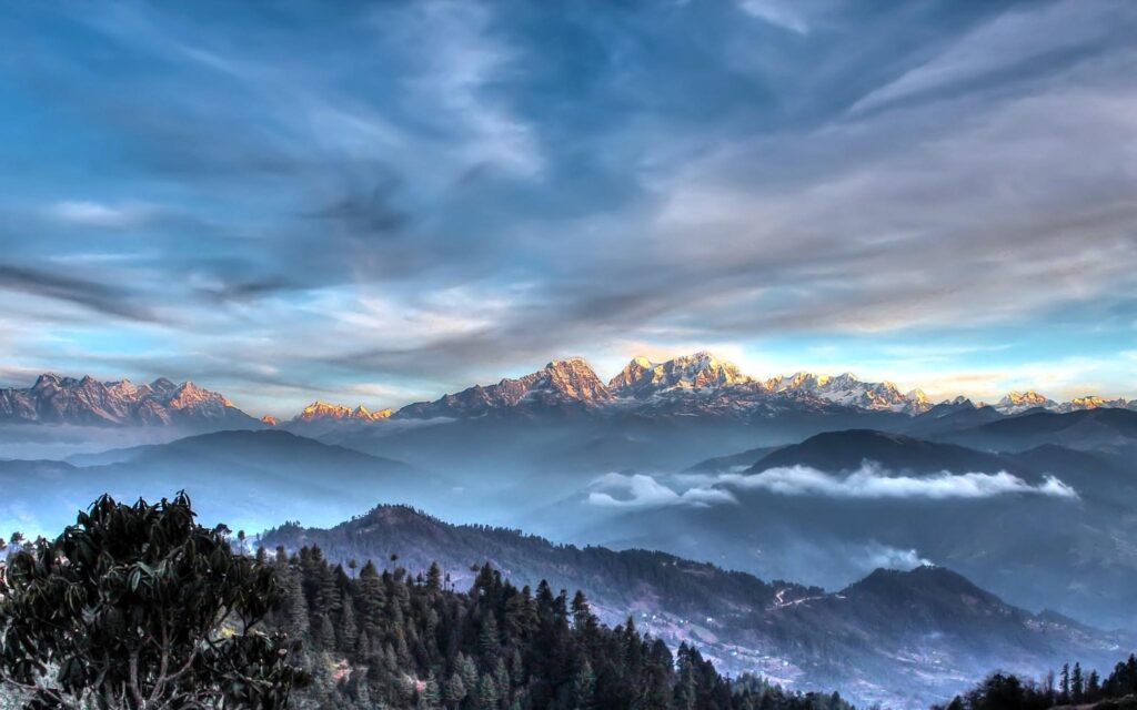 Wallpapers , clouds, forest, Himalayas