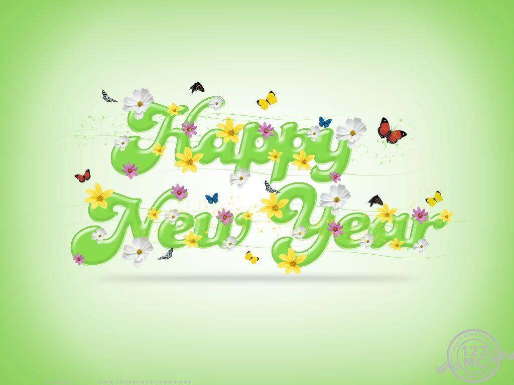 Happy New Year Beautiful 2K Wallpaper