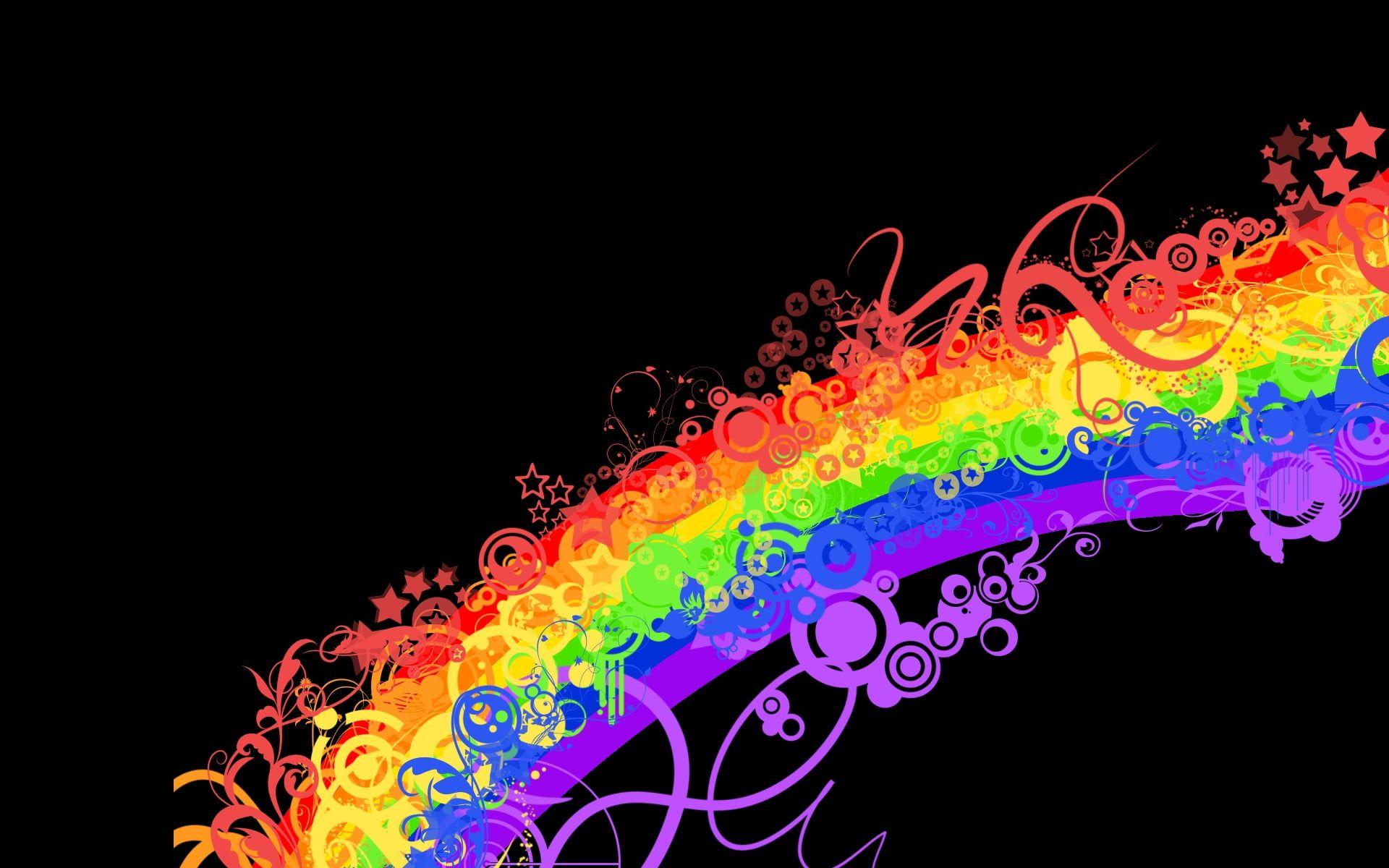 All colors rainbow artwork 2K wallpapers