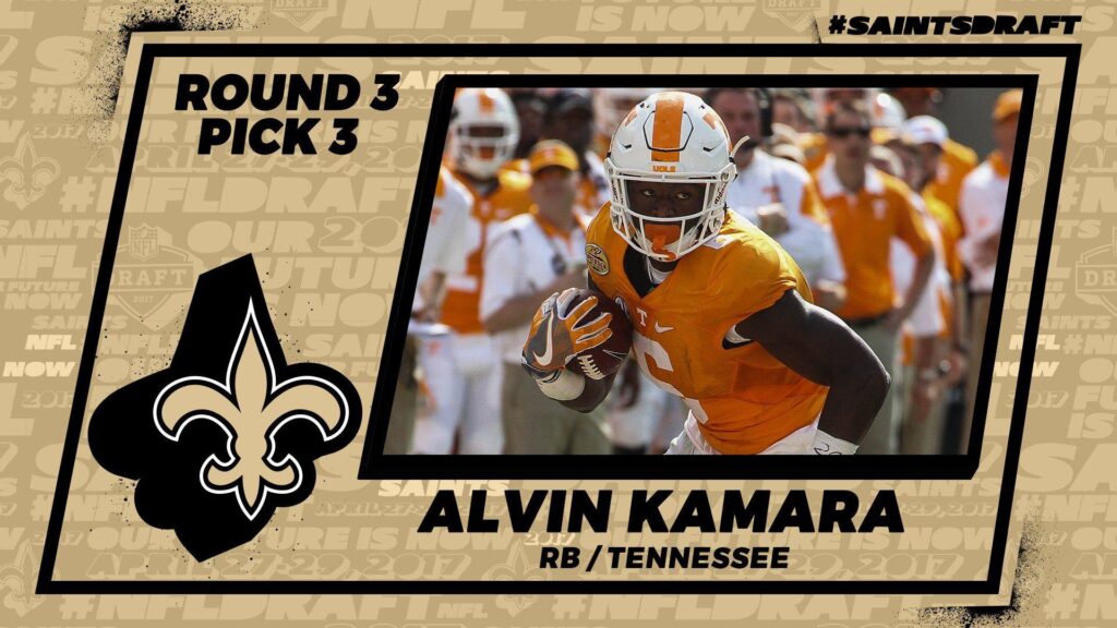 Alvin Kamara selected in rd Rd by New Orleans Saints