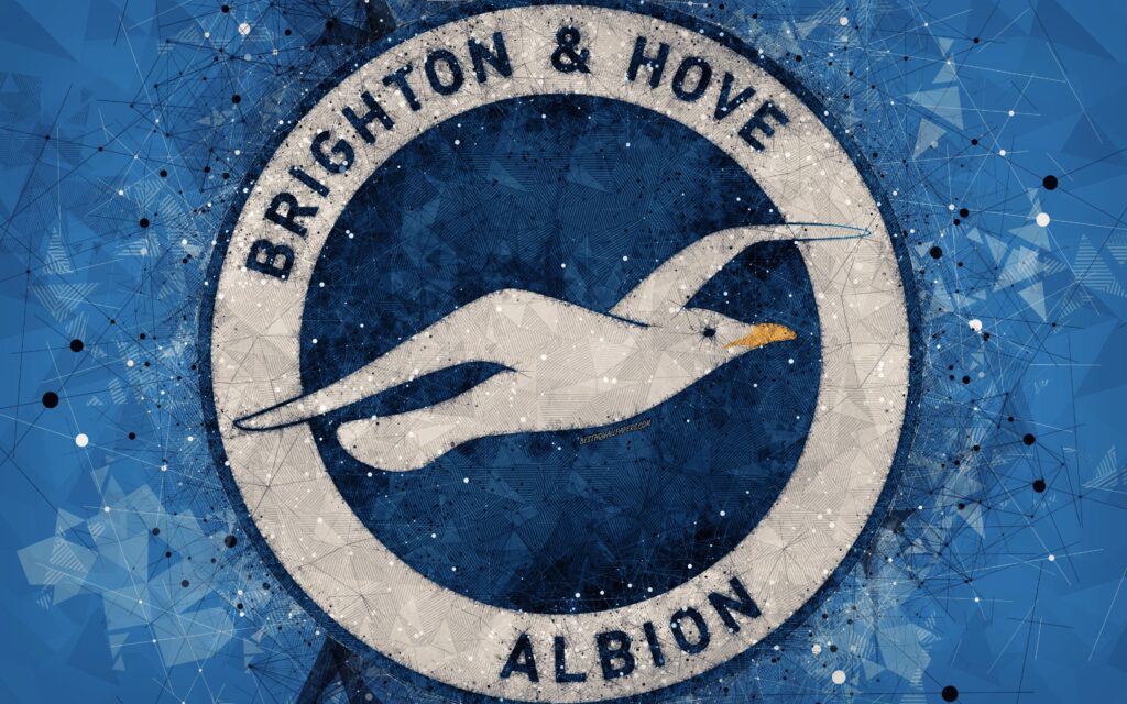 Download wallpapers Brighton and Hove Albion FC, k, logo, geometric