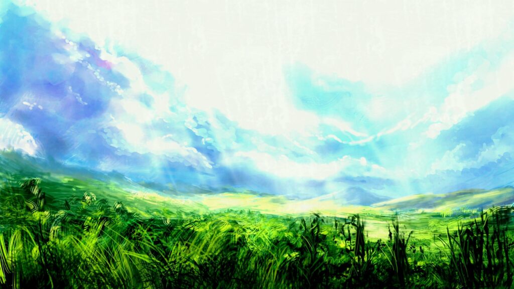 Artwork Nature Clouds Sky Grass Wallpapers 2K Desk 4K And Mobile