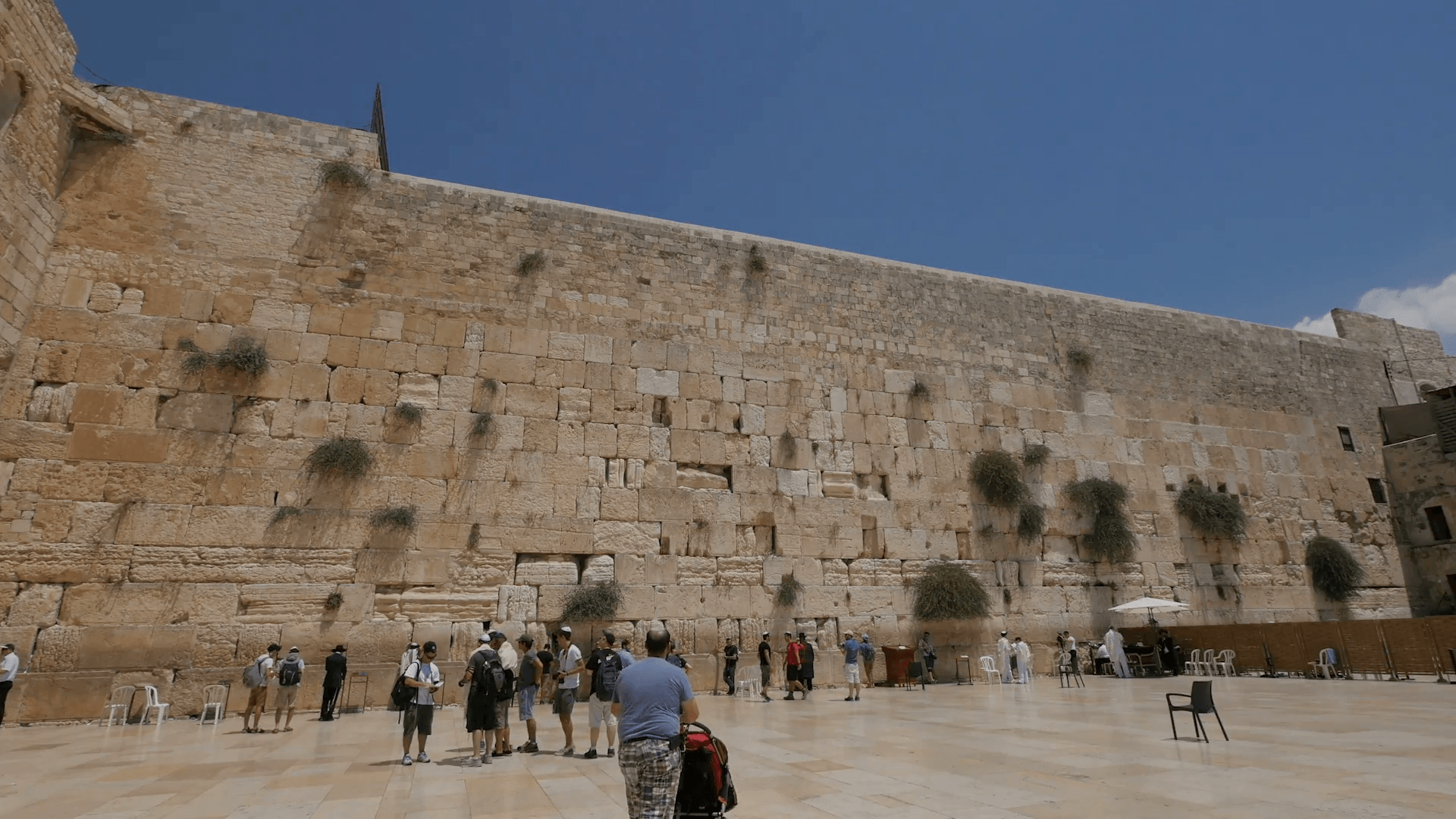 Jerusalem K Wailing wall wide P Stock Video Footage
