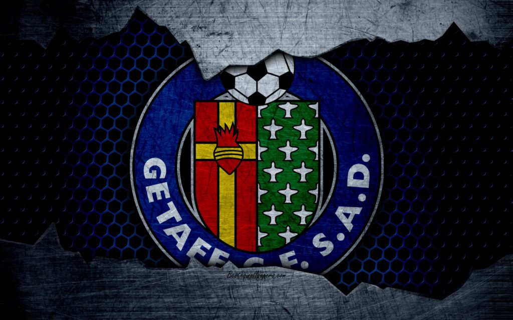 Download wallpapers Getafe CF, k, La Liga, football, emblem, logo