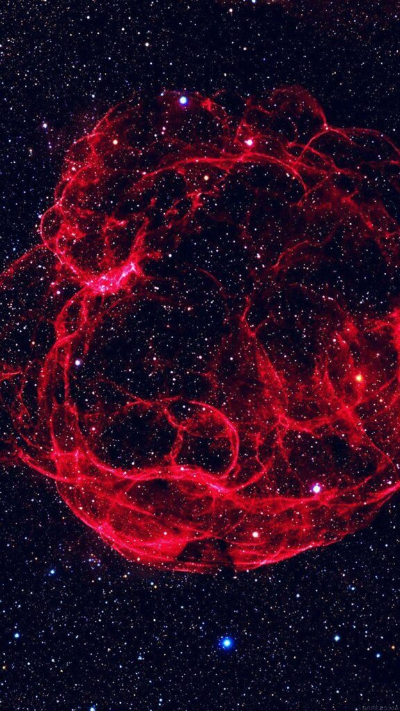 SPACE RED BLUE BIGBANG STAR ART NATURE WALLPAPER 2K IPHONE