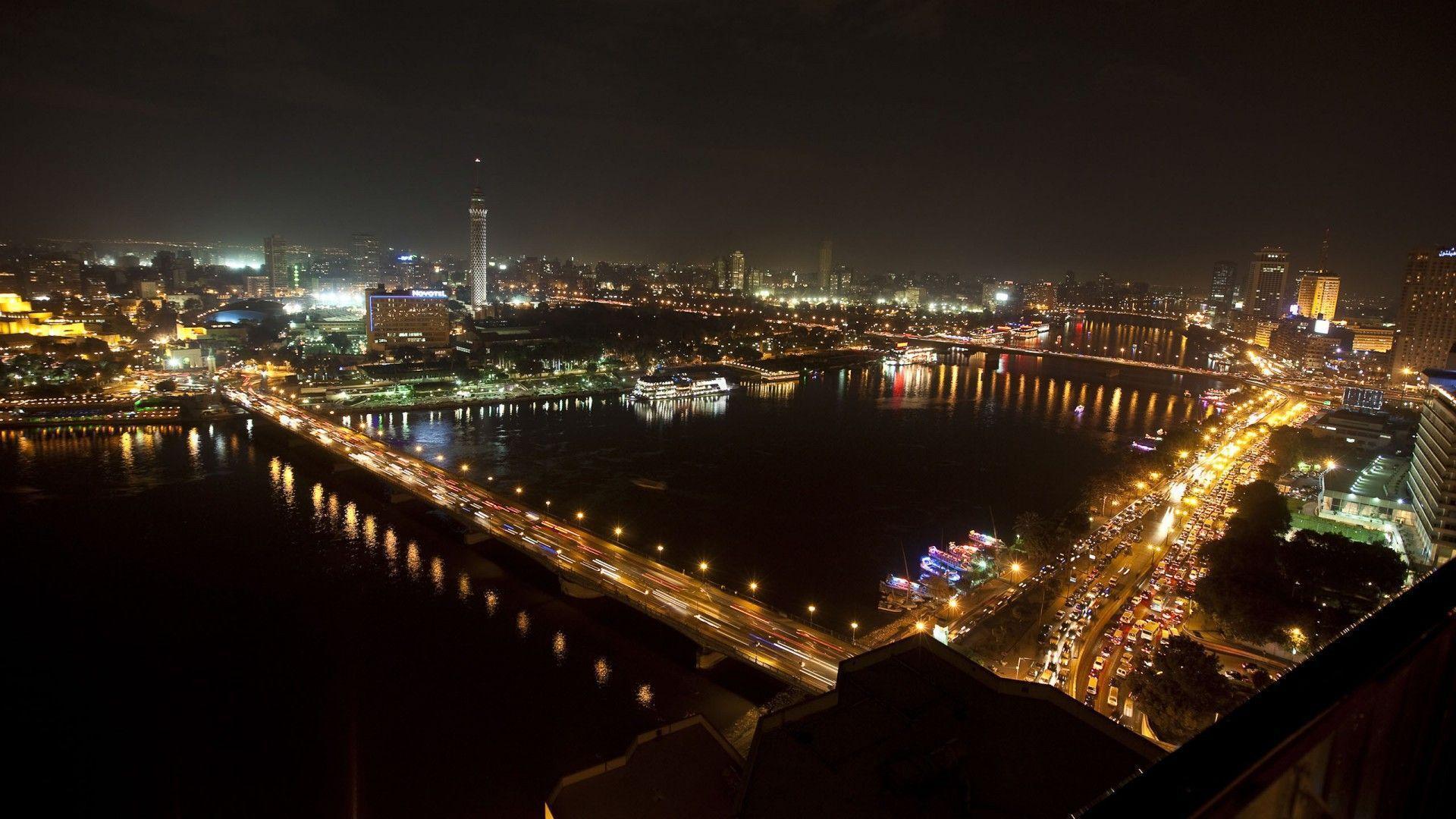 Night view in Cairo wallpapers and Wallpaper