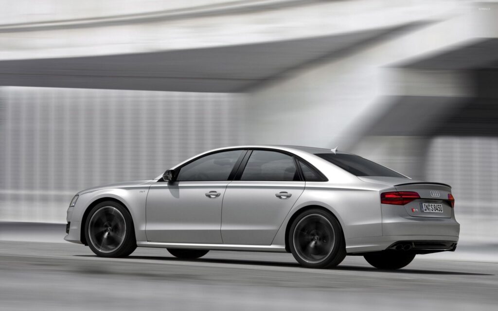 Silver Audi S side view wallpapers