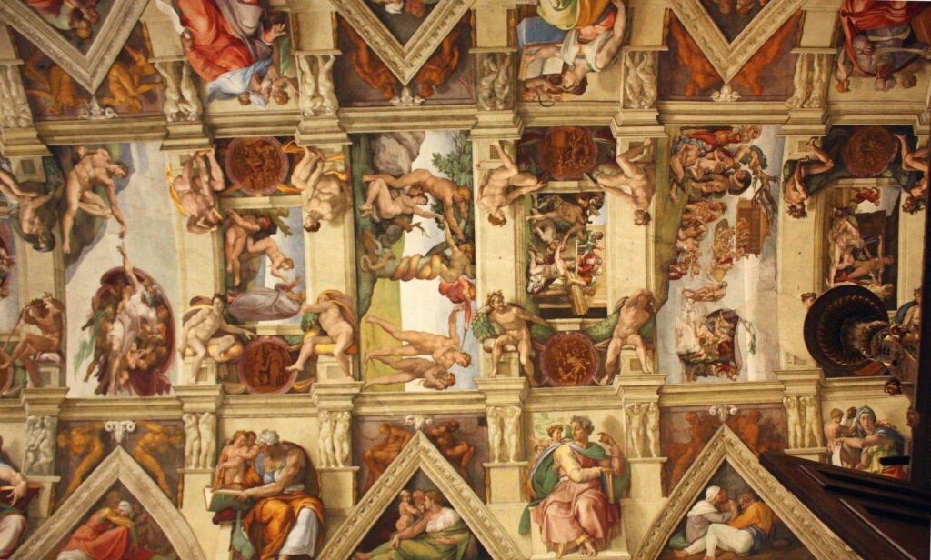 Michelangelo vs Leonardo da Vinci Wallpaper Michelangelo painted the