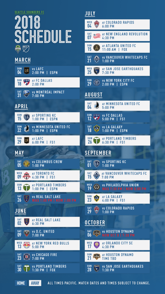 Sounders FC Schedule Wallpapers
