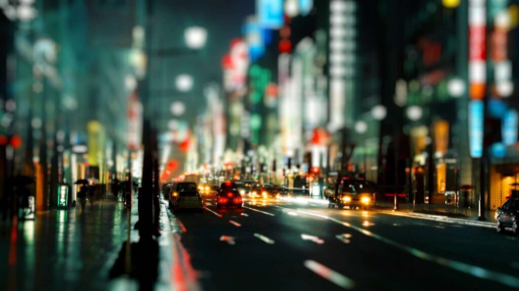 Tokyo in Tilt 2K Wallpapers » FullHDWpp