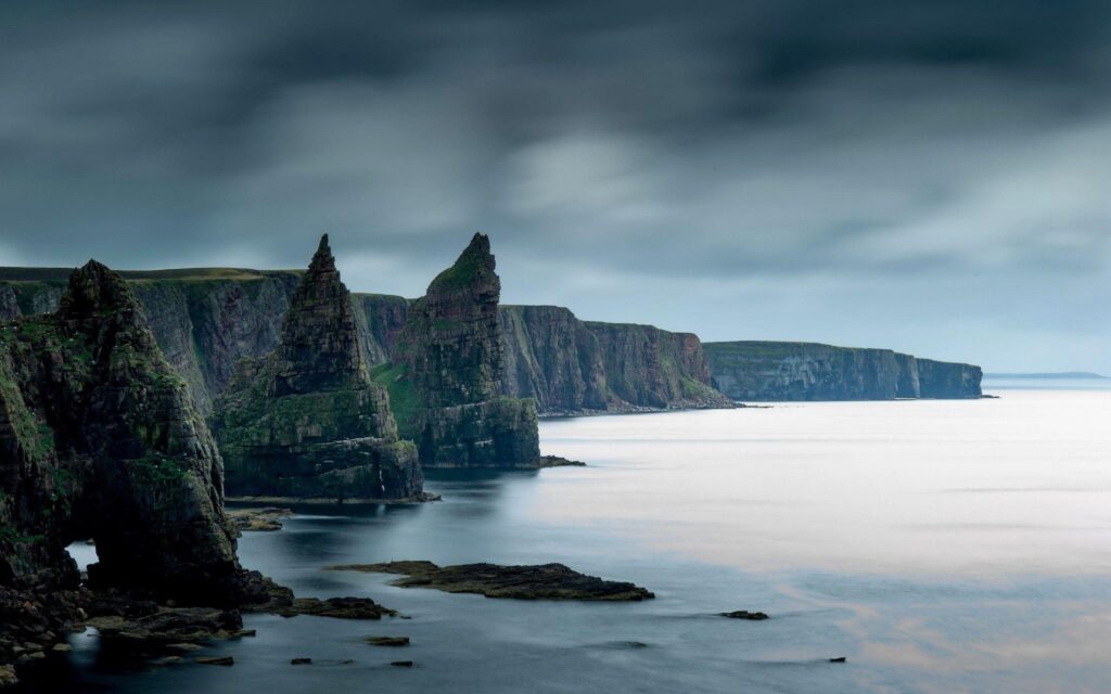 Coast, Rock, Nature, Sea, Scotland, Cliff Wallpapers 2K | Desktop