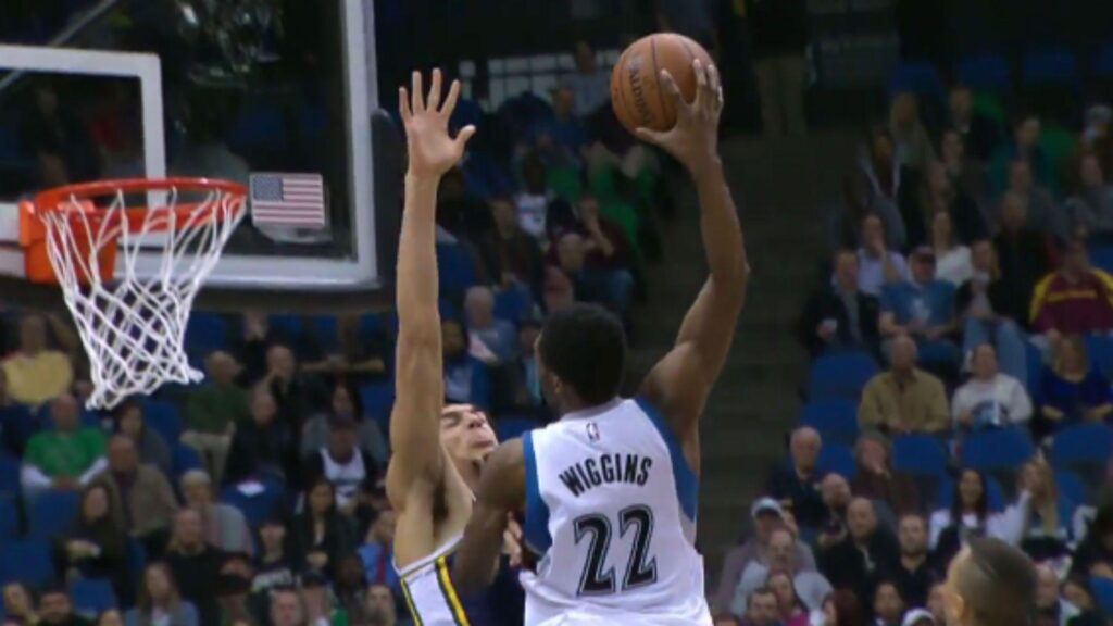 Andrew Wiggins dunks all over Rudy Gobert not once, but twice