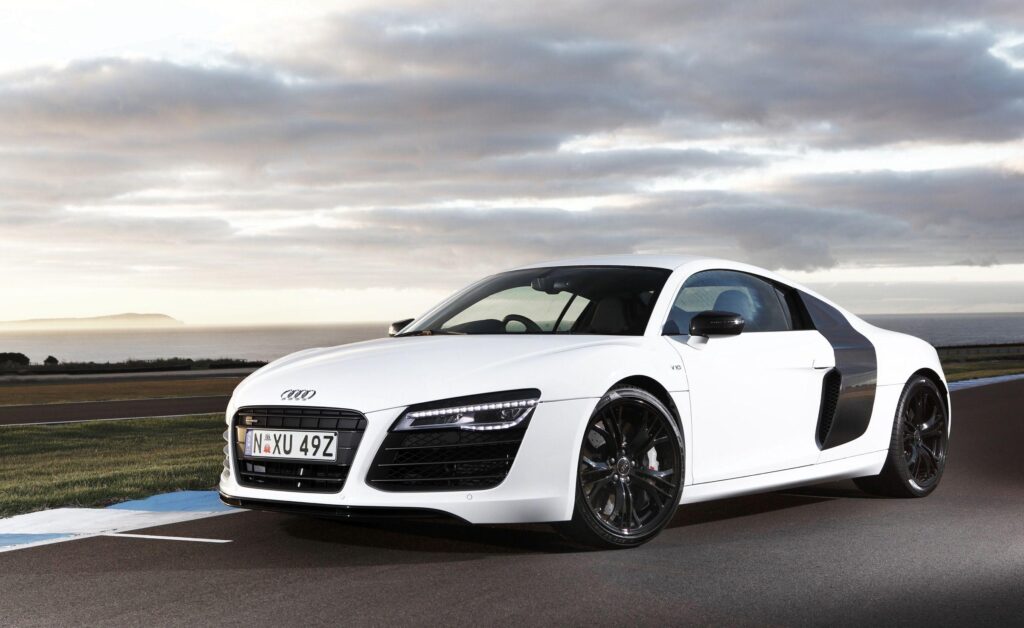 White audi r wallpapers hd