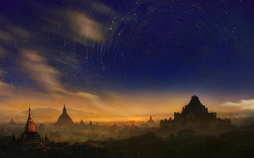 Weerapong Chaipuck, Bagan, Burma, Myanmar, Stars, Space, Sky, Long