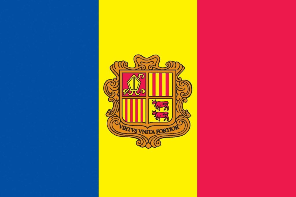 Flag Of Andorra 2K Wallpapers
