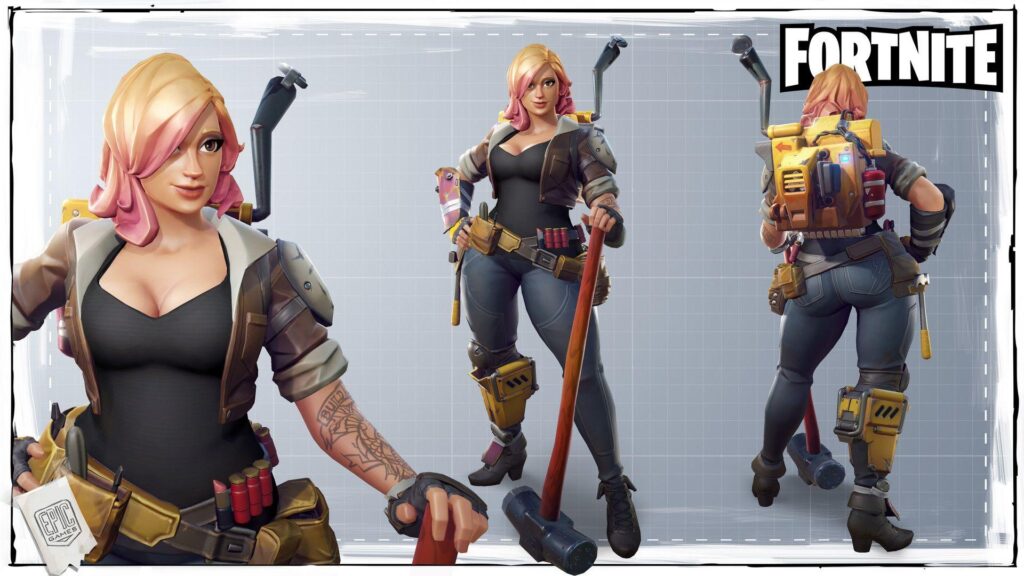 This is the female constructor model I created for Fortnite Concept