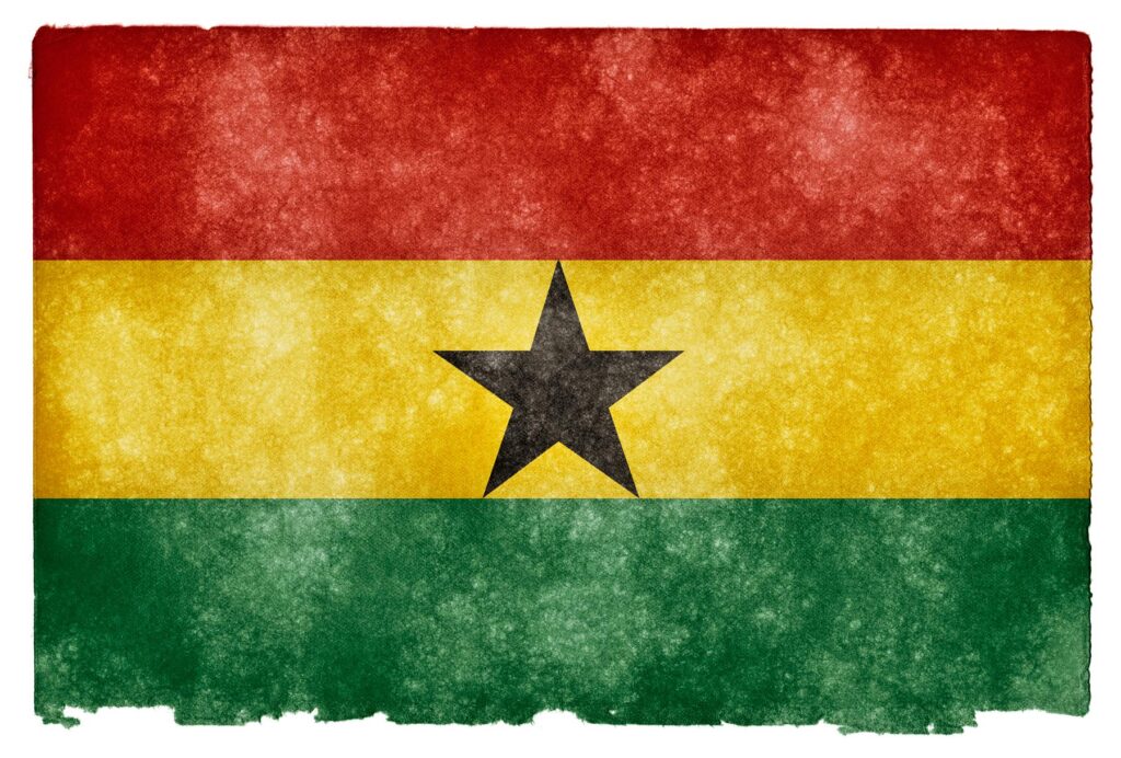 Free photo Ghana Grunge Flag