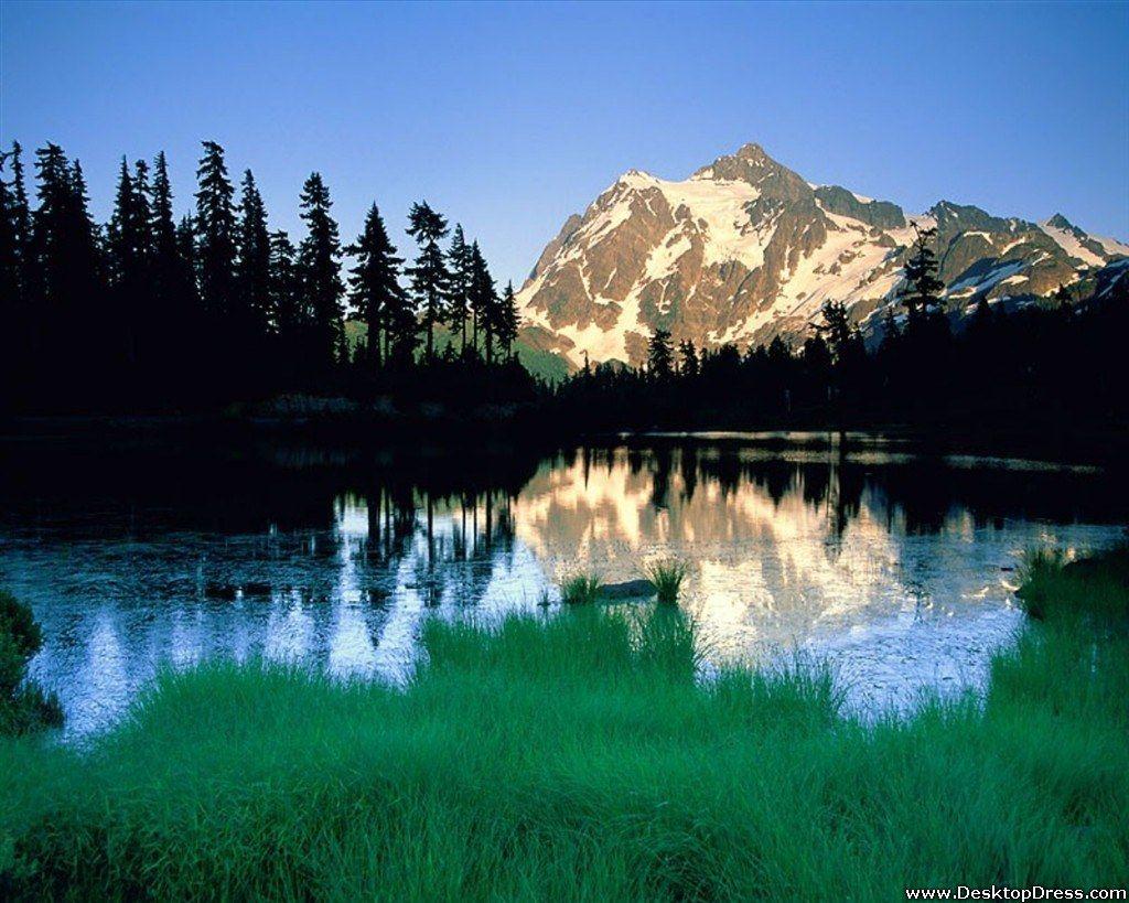 Desk 4K Wallpapers » Natural Backgrounds » Mount Shuksan, North